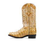 Crocodile Tail Orix Boots - Embossed Leather - Round Toe (E437) - Gomez Western Wear