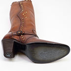 Denali Orange Tall Shaft Boots - Tall Shaft - Round Toe - Gomez Western Wear