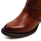 Denali Orange Tall Shaft Boots - Tall Shaft - Round Toe - Gomez Western Wear