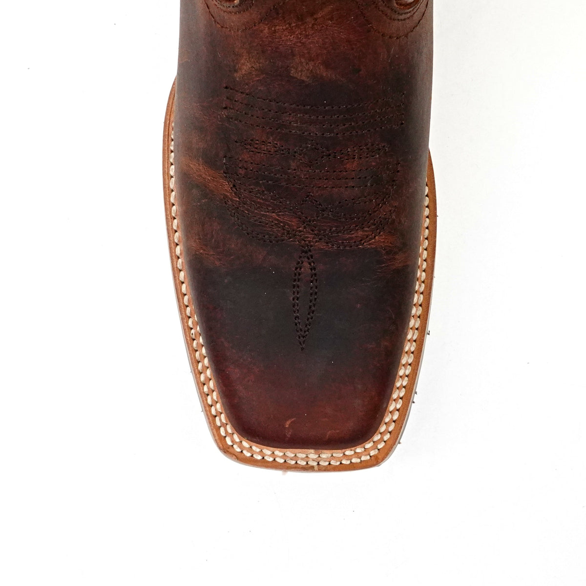 Distressed Mocha Leather Boots (Youth) - Slip-Resistant Sole - Rodeo Toe (E28) - Gomez Western Wear
