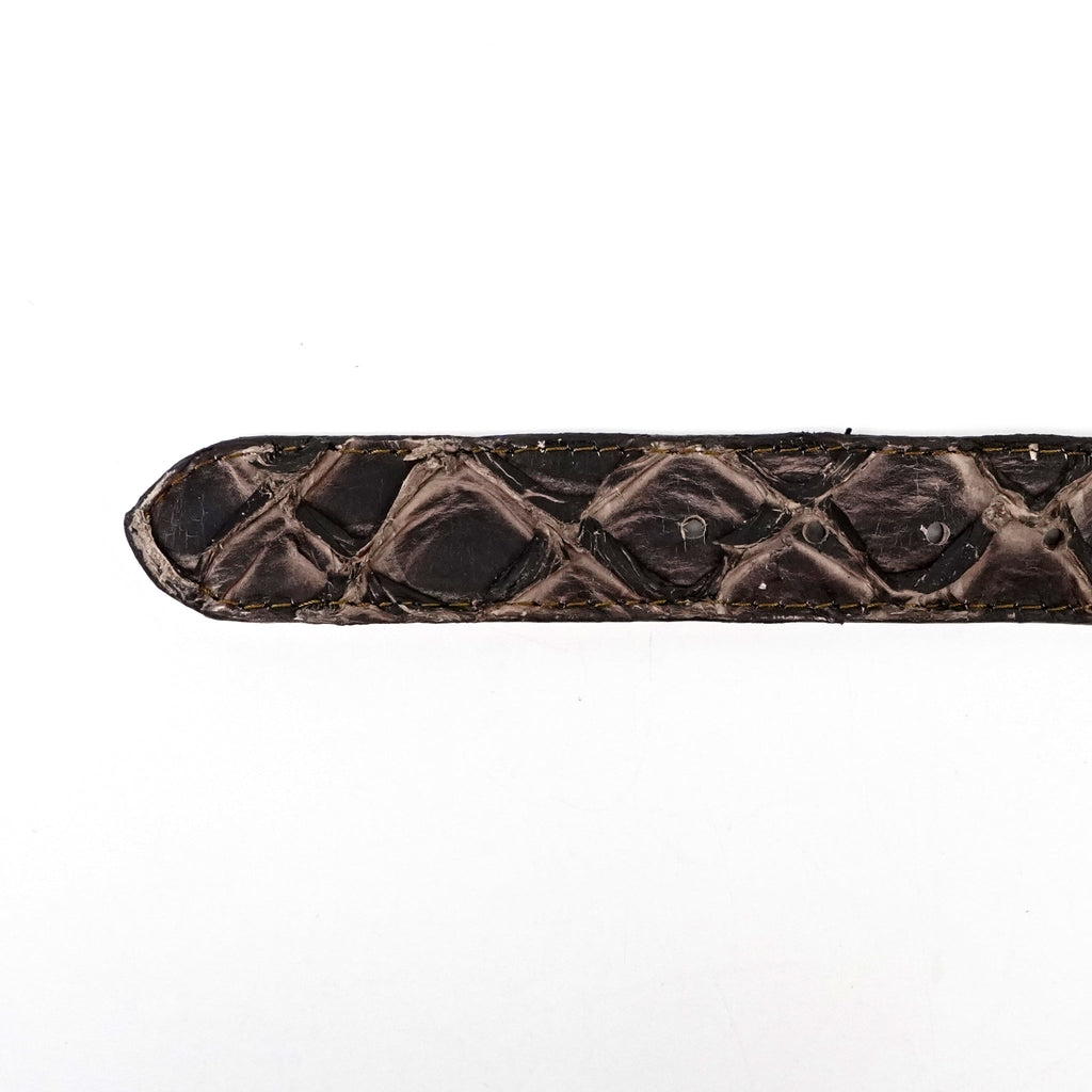 Exotic Full Quilt Pirarucu Belt - Eclipse Brown (C-028) - Gomez Western Wear