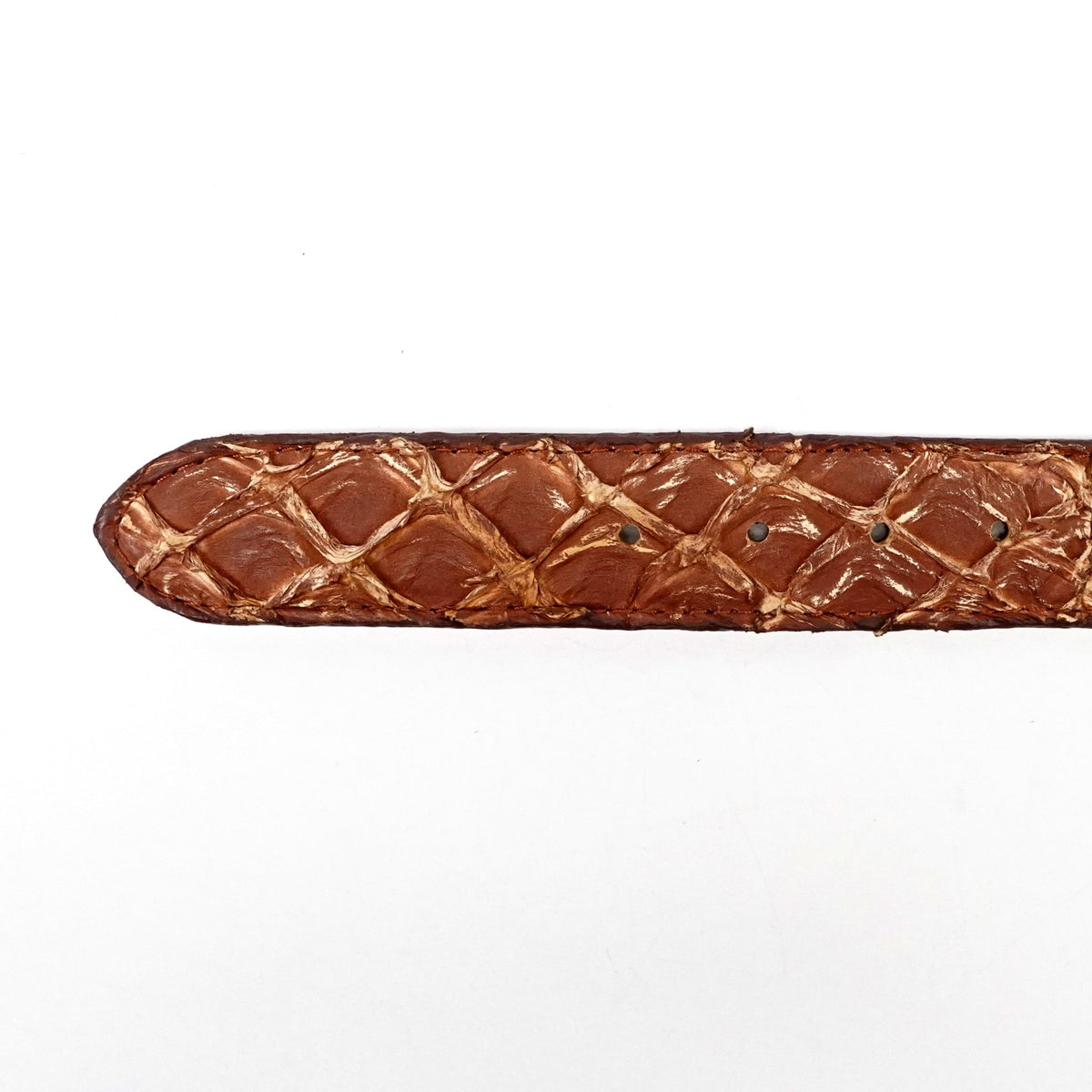Exotic Full Quilt Pirarucu Belt - Pecan (C-028) - Gomez Western Wear