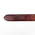 Exotic Full Quilt Python Belt - Red (C-028) - Gomez Western Wear