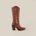 Francia Rings Tall Shaft Tan - J Toe - Gomez Western Wear