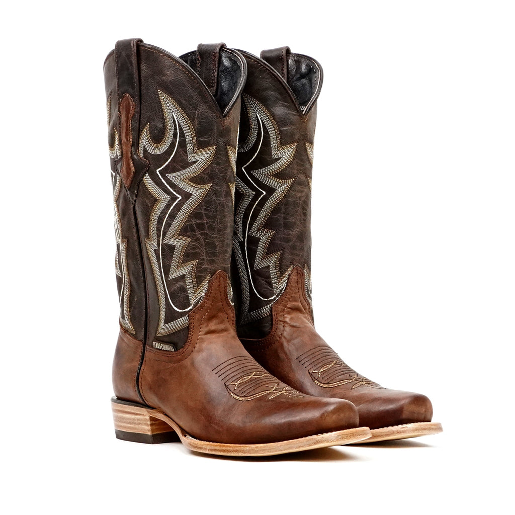 Fresno Cognac Cowboy Boots - Narrow Square Toe (E906) - Gomez Western Wear
