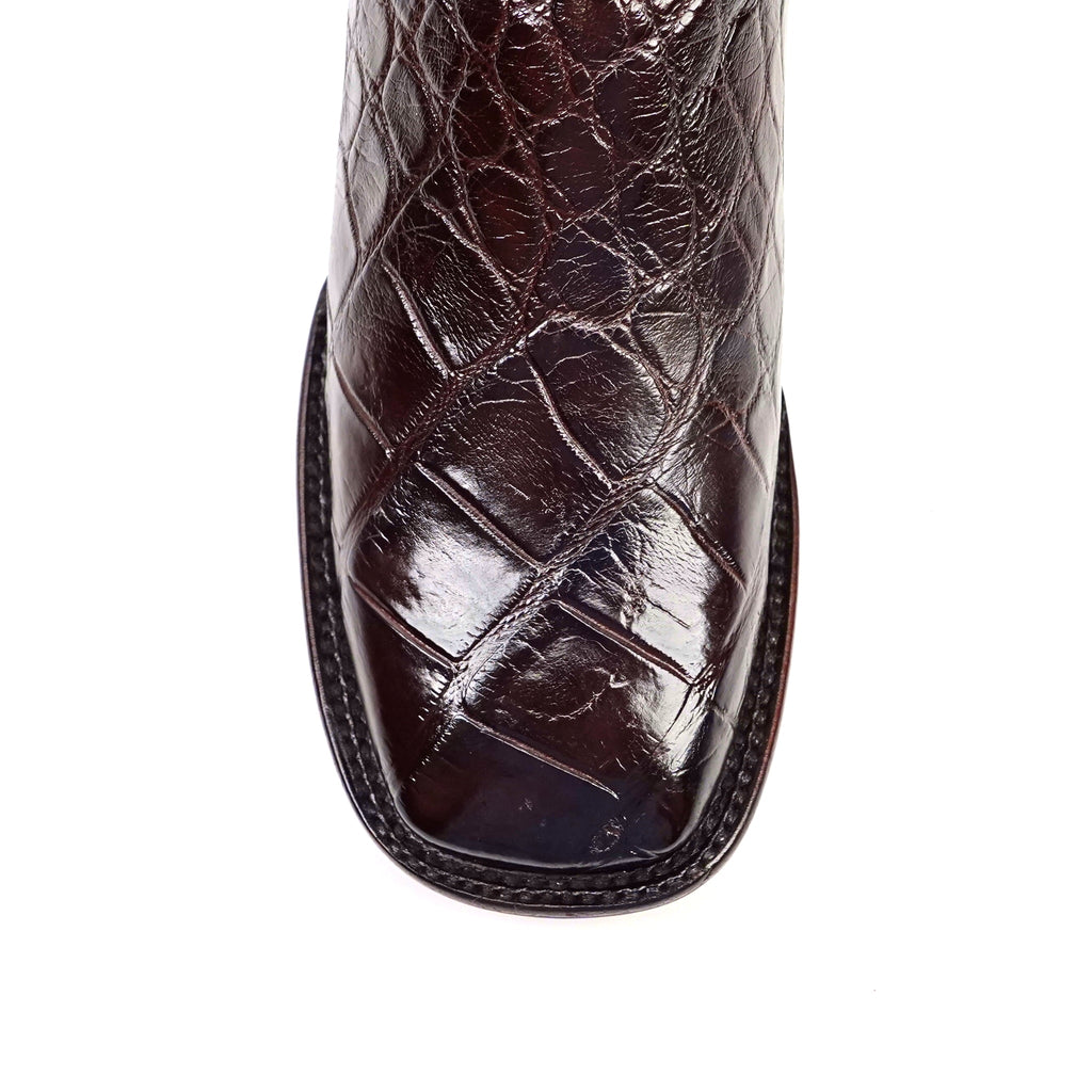 James Alligator Belly Boots - Brown - Square Toe - Gomez Western Wear