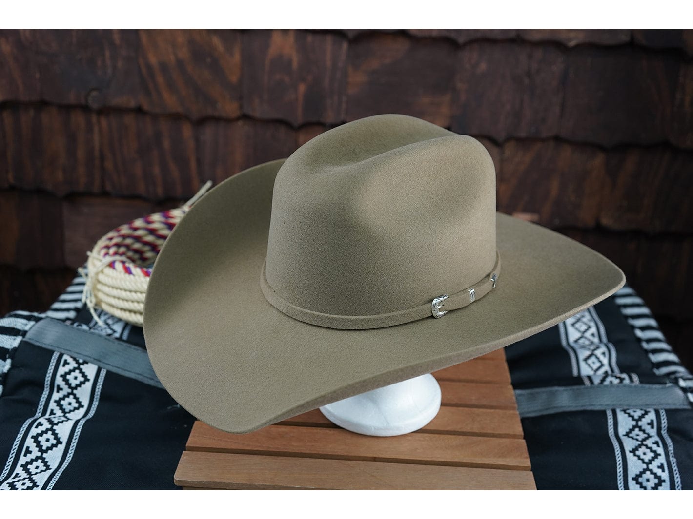 Justin Western Cowboy Hat "Austin" Sand Simple Belt