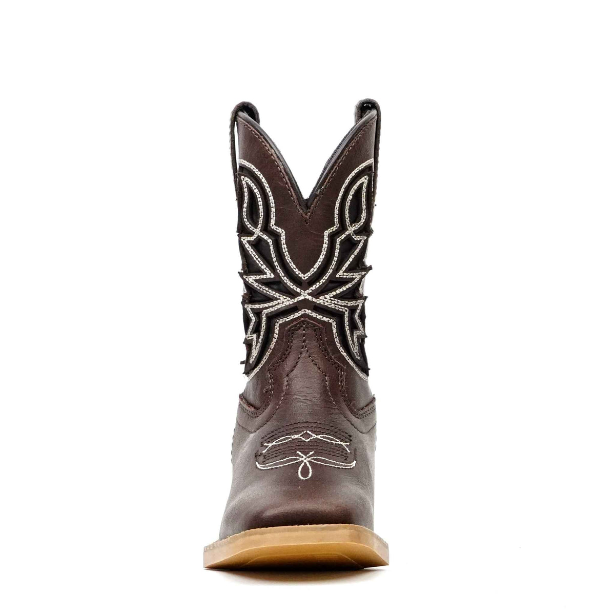 Kids Brown Leather Boots - Slip-Resistant Sole - Square Toe (TCK016) - Gomez Western Wear