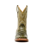 Kids Caiman Belly Agave Boots - Square Toe - Gomez Western Wear