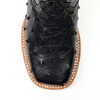 Kids Ostrich Boots - Black - Square Toe - Gomez Western Wear