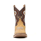 Kids Tan Roughout Boots - Double-Density Sole - Square Toe&nbsp; - Gomez Western Wear