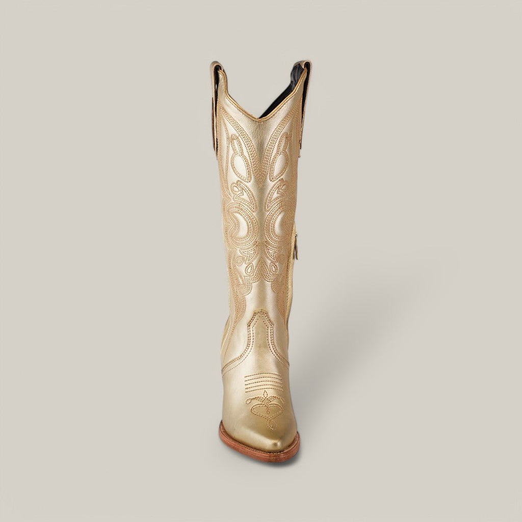 Linda Gold Tall Shaft Boots - Snip Toe - Gomez Western Wear
