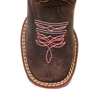Maurich - Girl's Chocolate Double-Density Boots - Square Toe - Gomez Western Wear