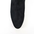 Nubuck Black Ankle Boots - Round Toe (E800) - Gomez Western Wear