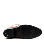 Ostrich Cognac Boots - Embossed Leather - Round Toe (E436) - Gomez Western Wear