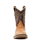 Ostrich Shedron Kids Boots - Double-Density Sole - Square Toe - Gomez Western Wear