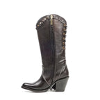 Praga Chocolate Brown Frills Boots - J Toe - Gomez Western Wear