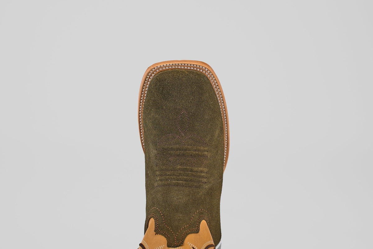 Prime Suede Green Olive - Square Toe - Gomez Western Wear