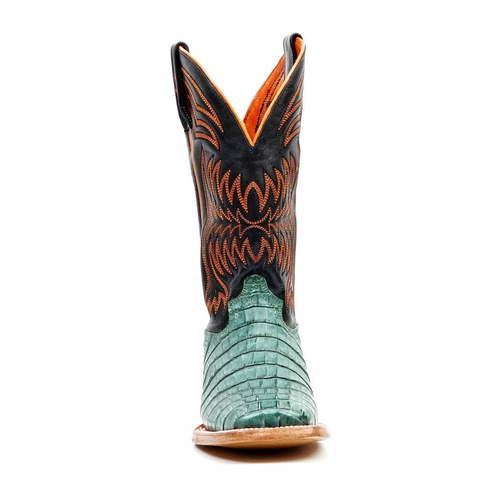 Ranger Caiman Belly Boots - Jade - Square Toe - Gomez Western Wear