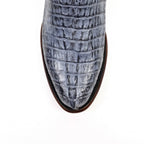 Rhodes Caiman Tail Boots - Denim Blue - Roper Toe - Gomez Western Wear