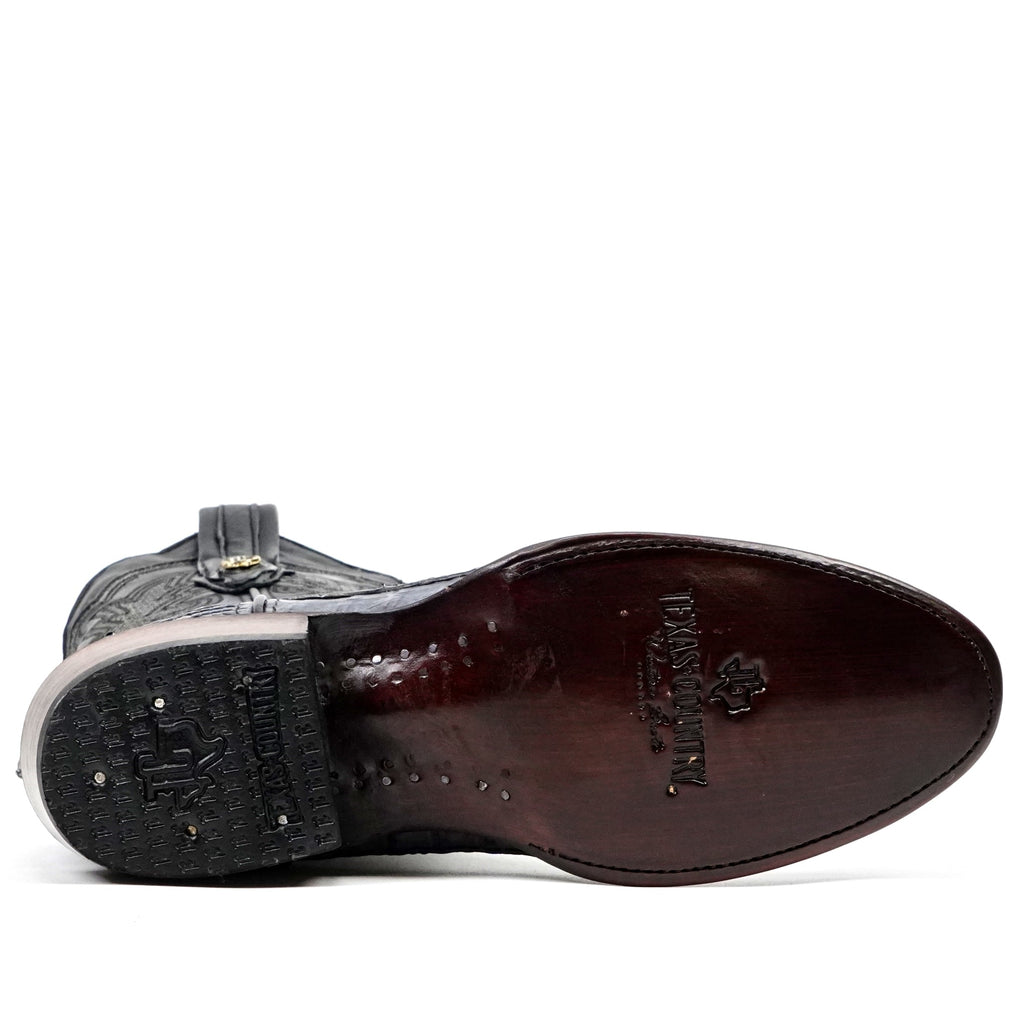 Rhodes Caiman Tail Boots - Denim Blue - Roper Toe - Gomez Western Wear