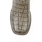 Rhodes Caiman Tail Boots - Gray - Square Toe - Gomez Western Wear
