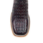 Rhodes Nile Crocodile Hornback Boots - Black Cherry - Square Toe (LM10) - Gomez Western Wear