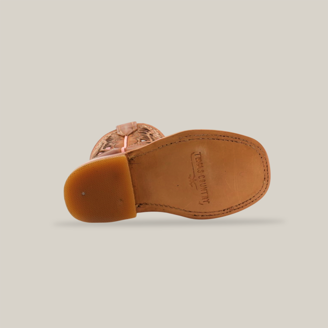Dube Tan Pink Outline - Square Toe | Texas Country | Apparel & Accessories > Shoes > Boots