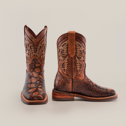 Loggerhead Turtle Print brown Rodeo Toe