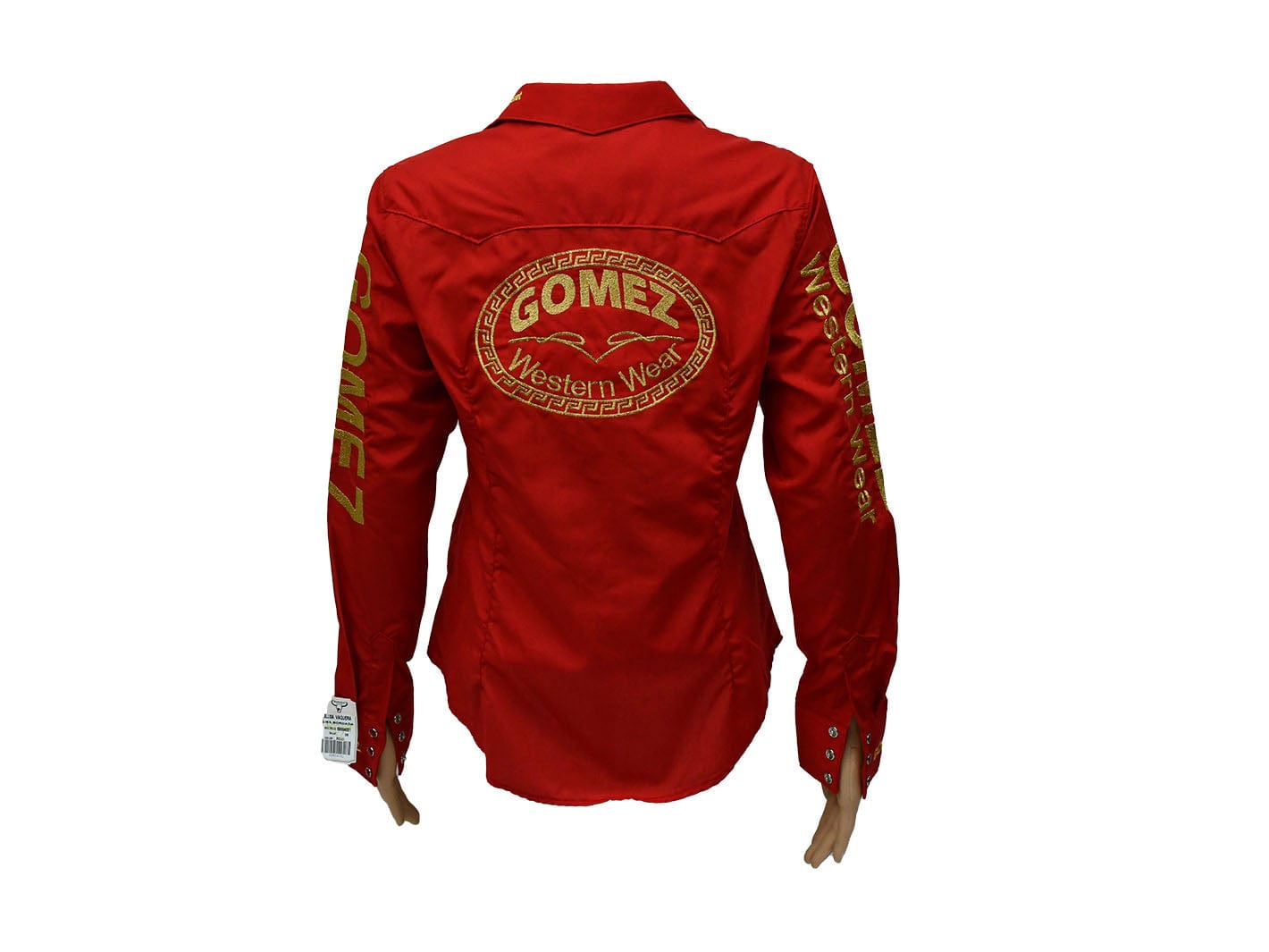 Gomez Womens Long Sleeve Western Shirt Black/White/Vino/Red/Blue/Pink/ With Gold