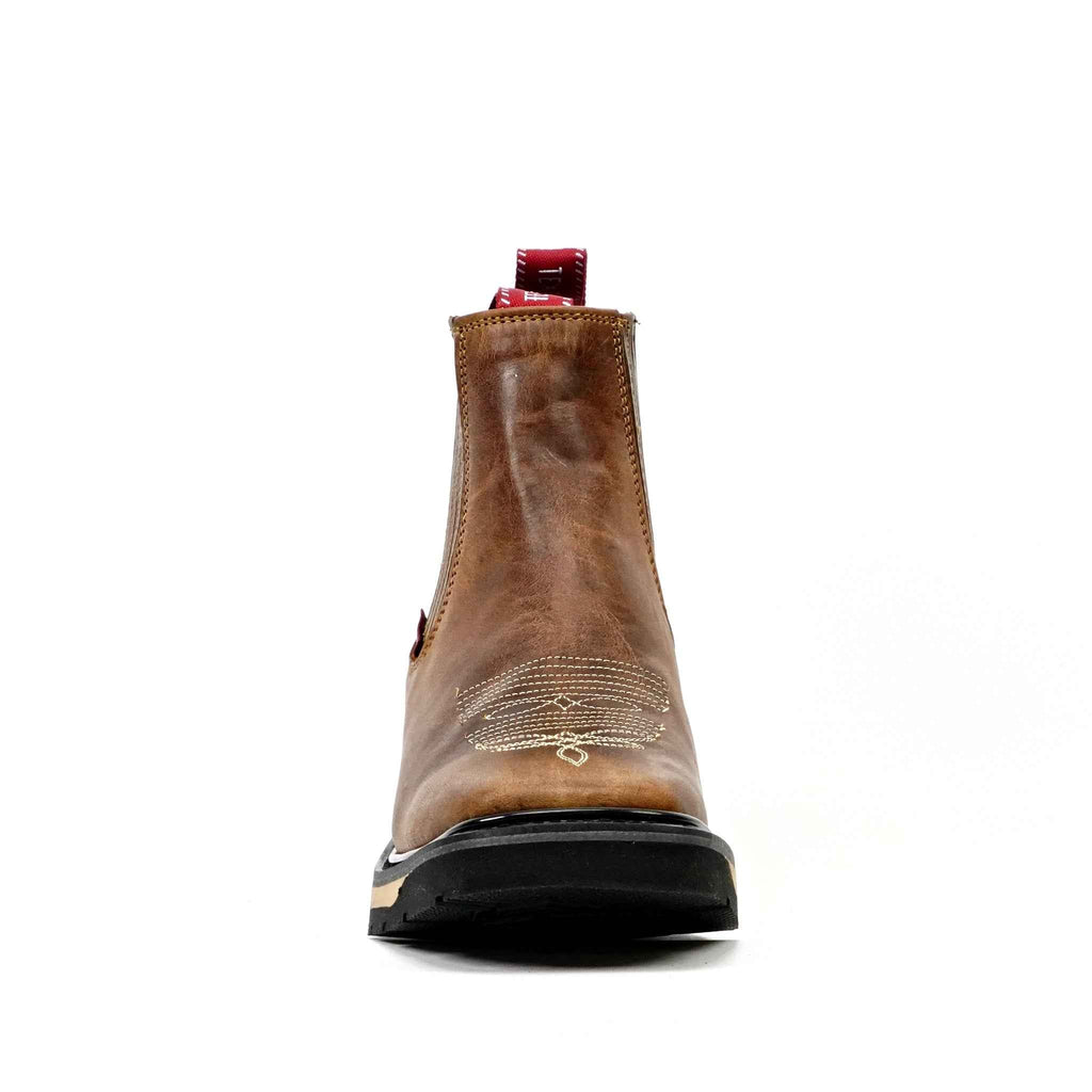 Rustic Honey Double Density Sole Ankle Boots - Square Toe (E1200) - Gomez Western Wear