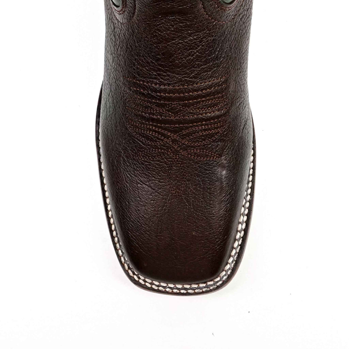 Shrunken Calf Cowboy Boots - Chocolate - Square Toe (TS083) - Gomez Western Wear