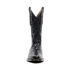 Snake Black Cowboy Boots - Embossed Leather - Roper Toe (E952) - Gomez Western Wear