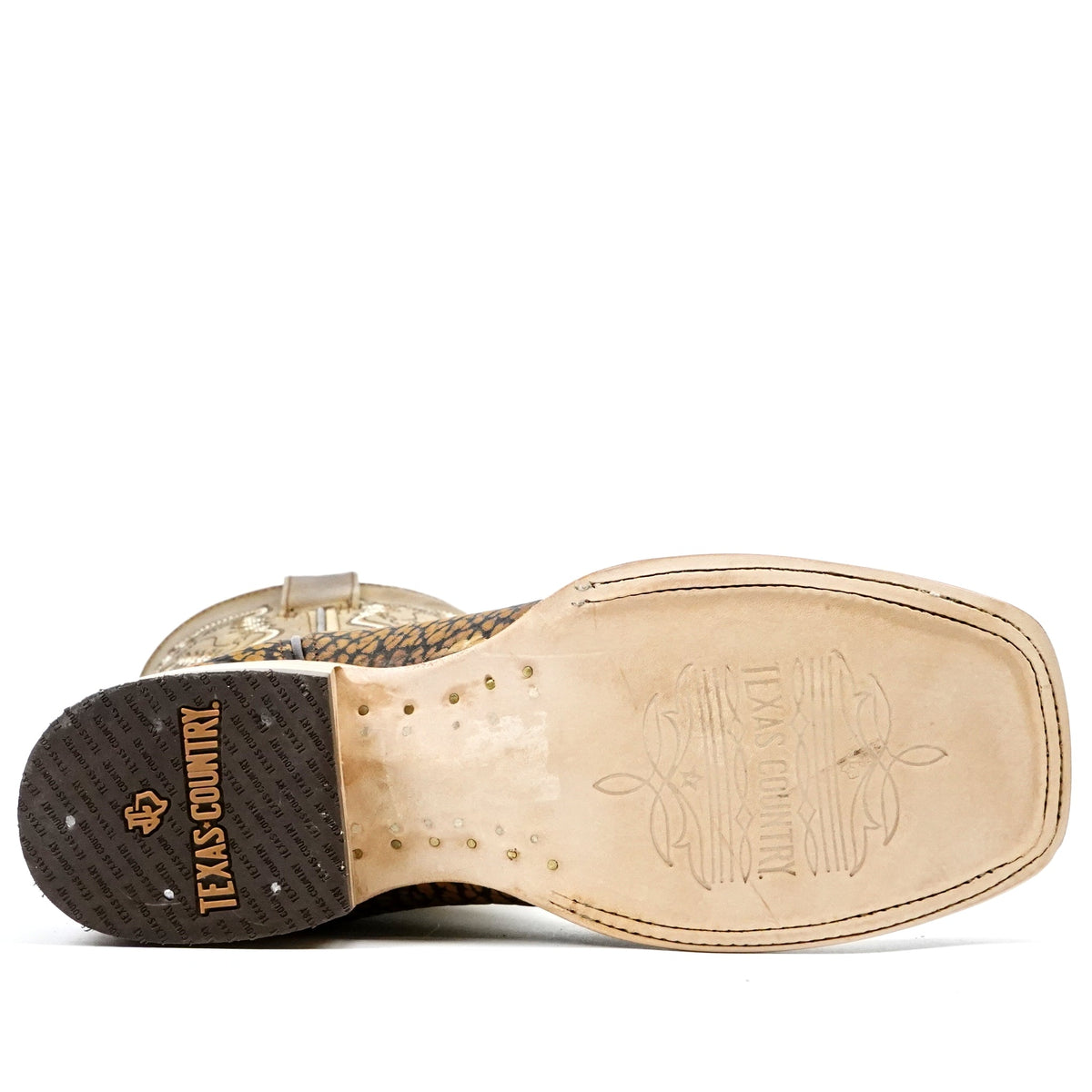 Tan Bullhide Boots - Square Toe (E960) - Gomez Western Wear