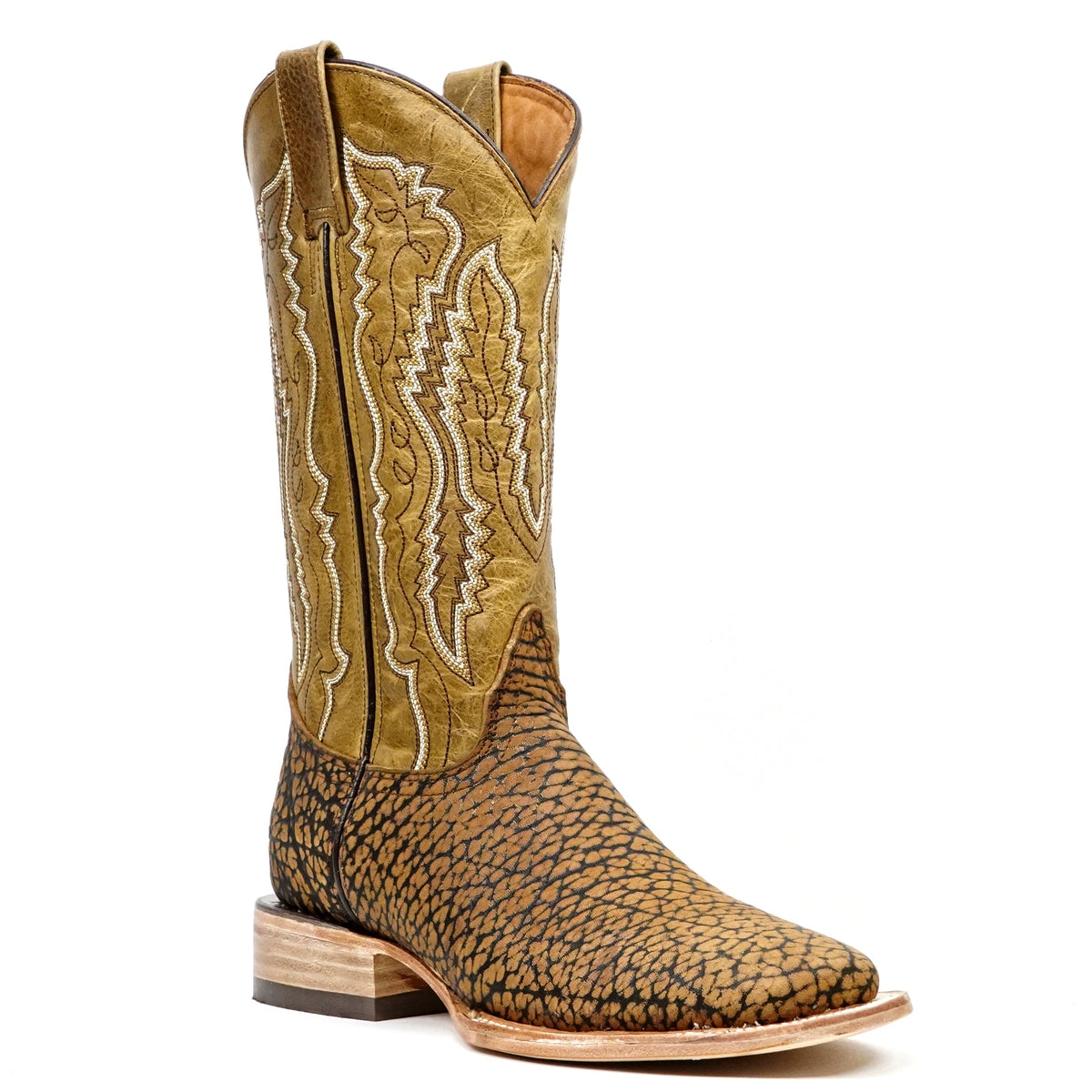 Tan Bullhide Boots - Square Toe (E960) - Gomez Western Wear