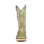 Tanner Python Boots - Agave - Square Toe (PN30) - Gomez Western Wear