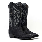 Tanner Python Boots - Black - Cutter Toe (PN26) - Gomez Western Wear