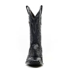 Tanner Python Boots - Glossy Black - Cutter Toe (PN26) - Gomez Western Wear
