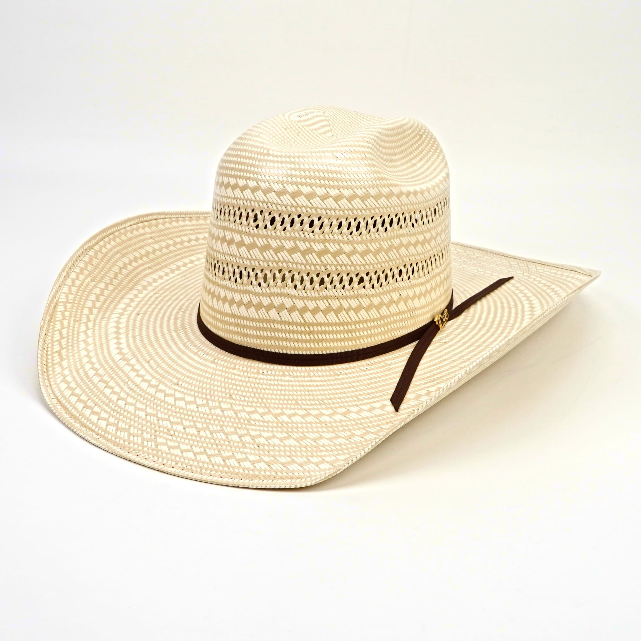 TC Hats - 100X Minnick Straw Cowboy Hat - Two-Tone Double Vented