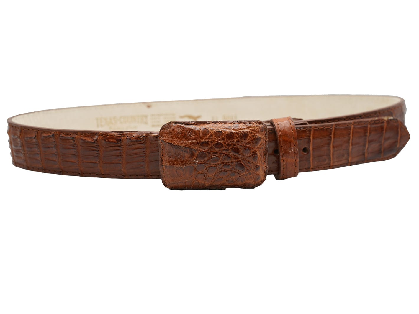 Mens Texas Country Exotic Caiman Belt