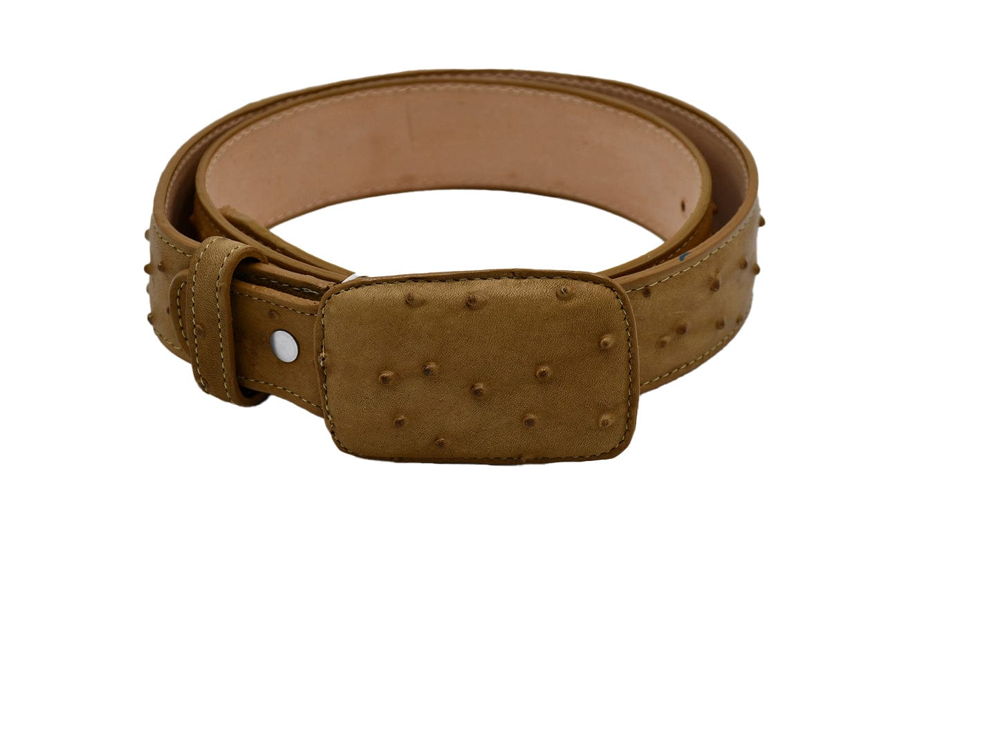 Texas Country Western Leather Belt Ostrich Print
