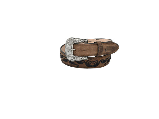 Womens Texas Country Western Leather Belt Taurine