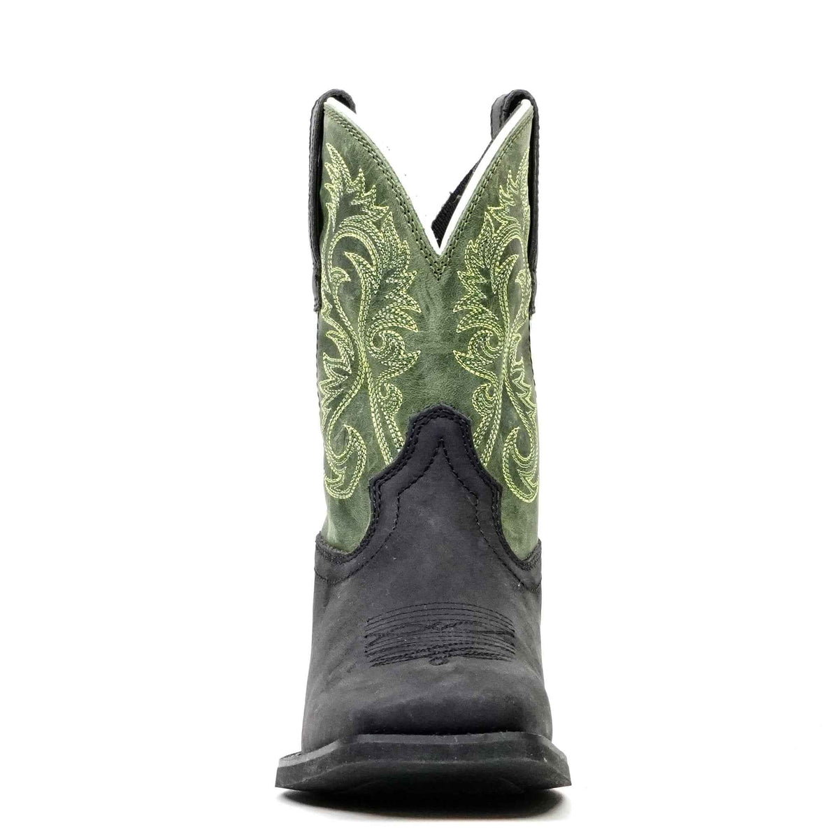 Texas Country Black Leather Boots - Slip-Resistant Sole - Square Toe (TCK008) - Gomez Western Wear