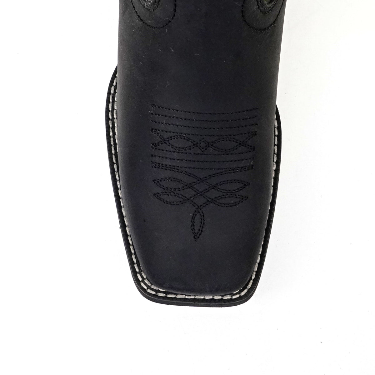 Texas Country Black Leather Boots - Slip-Resistant Sole - Square Toe (TCK008) - Gomez Western Wear