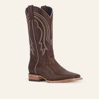Texas Country Bota Res Hombre Lizard Cowboy Boots - Brown Embossed Leather - Square Toe (E949)