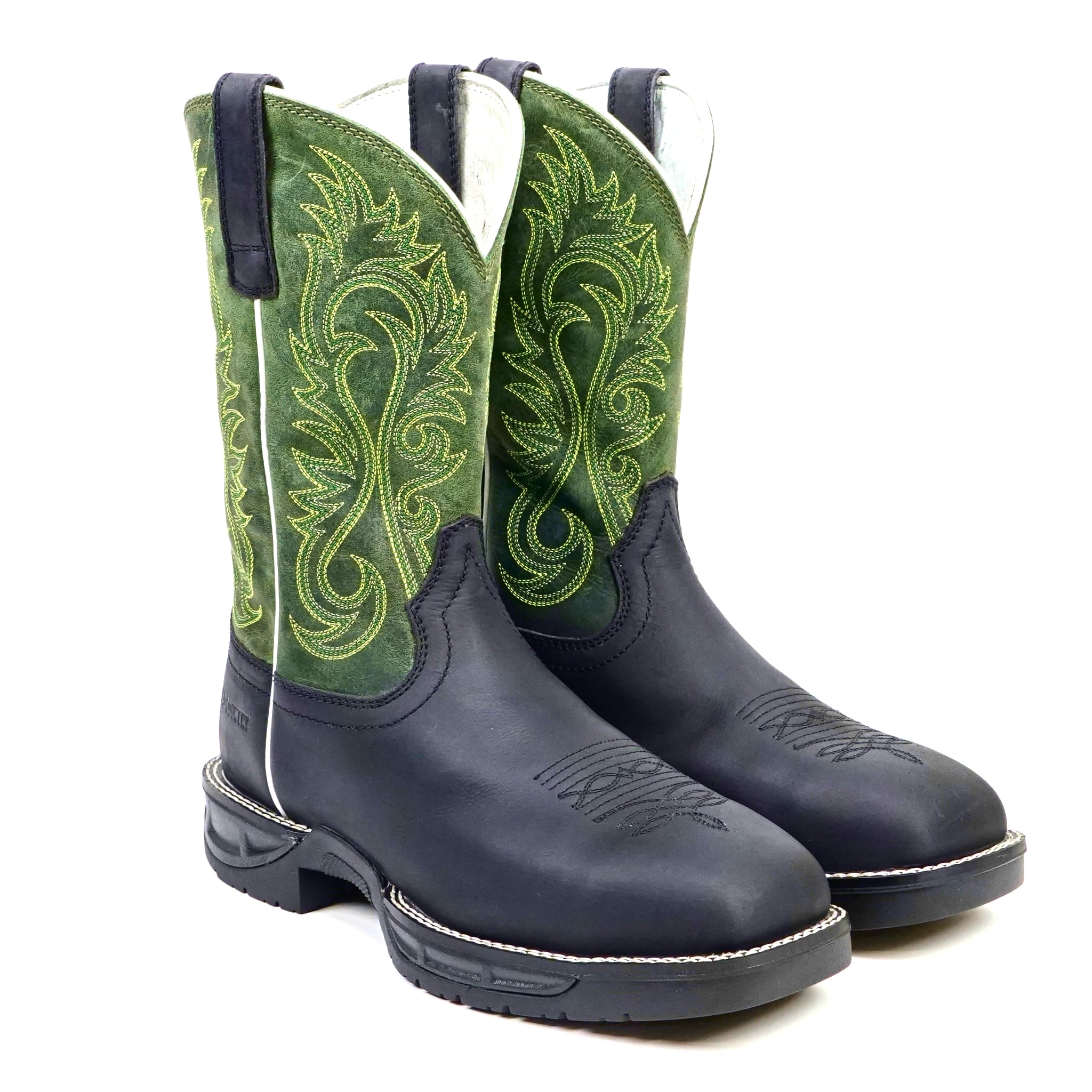 Texas Country - Green & Black Work Boots - Composite Toe (TC008 Texas Country - Green & Black Work Boots - Composite Toe (TC008