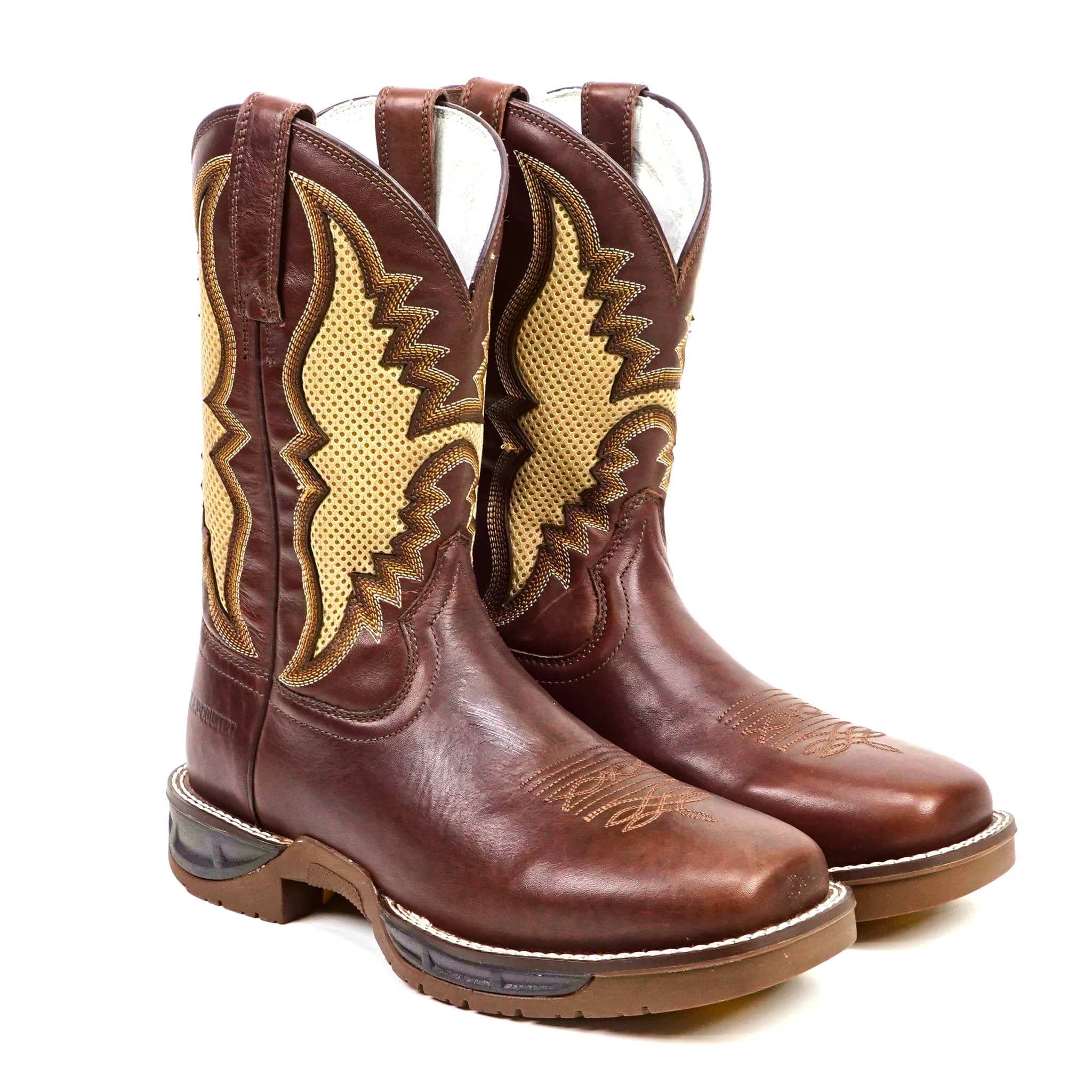 Texas Country - Thunder Chestnut Work Boots - Soft Toe (TC006