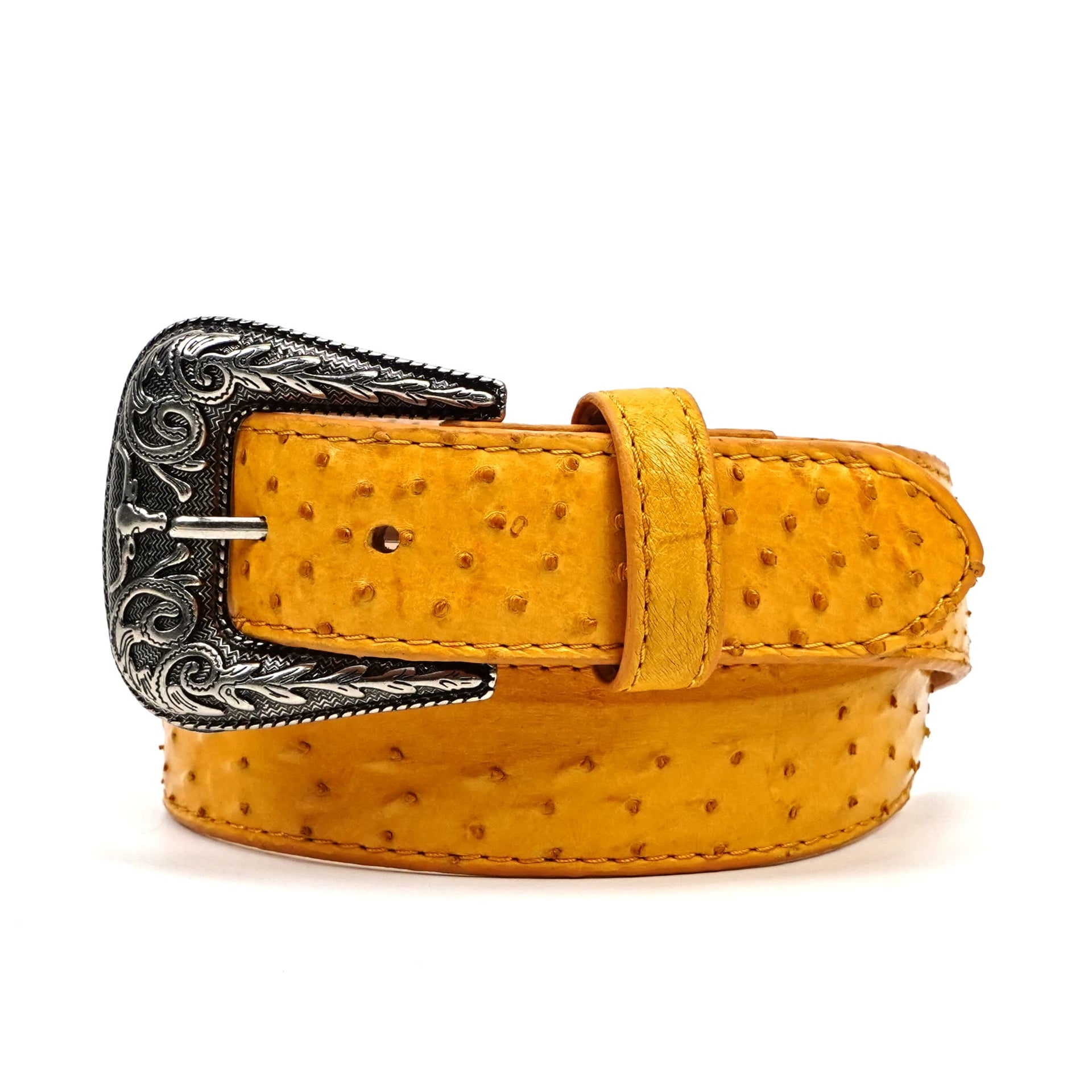 Exotic Full Quilt Ostrich Belt
