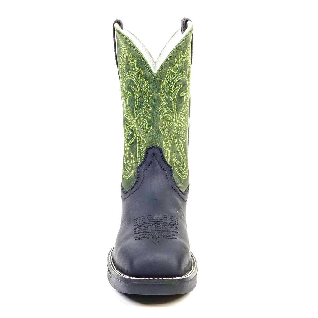 Texas Country - Green & Black Work Boots - Composite Toe (TC008) - Gomez Western Wear