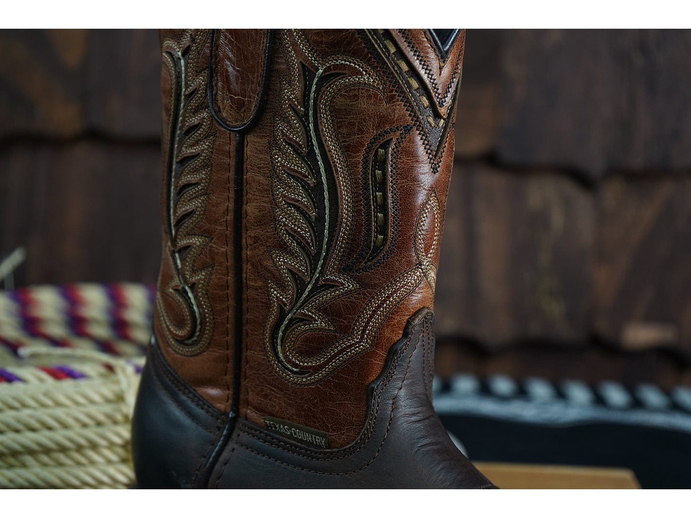 Texas Country Kids Boots Azkar Moka E28 Rodeo Toe